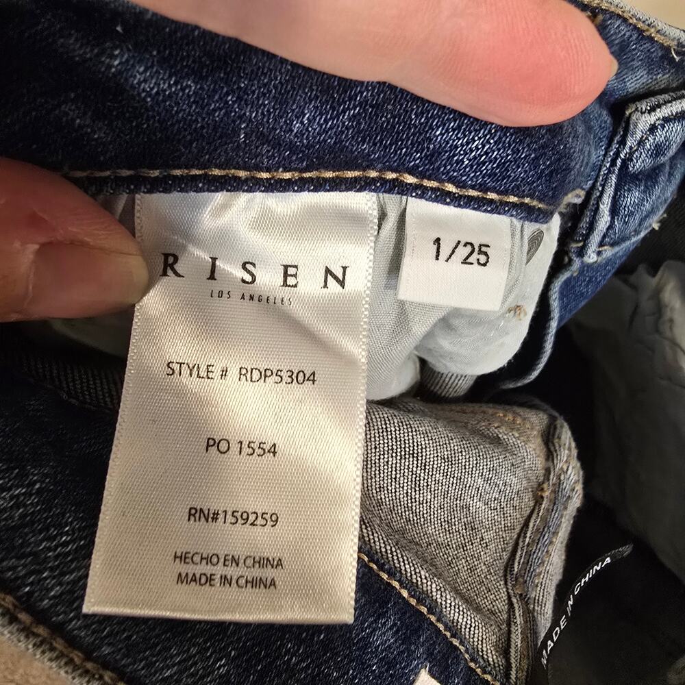NEW NWT Women's Risen Mid Rise Wide Leg Denim Jeans | Size 1/25 - Picture 10 of 10